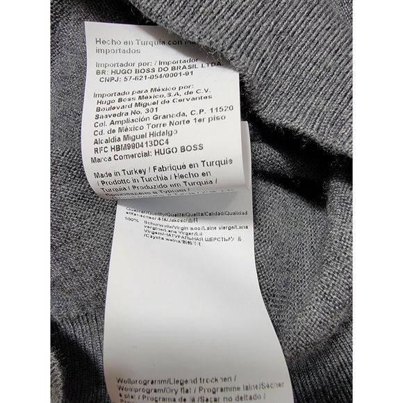 Hugo Boss Extrafine Merino Wool V-neck Sweater - Small - Picture 4 of 4